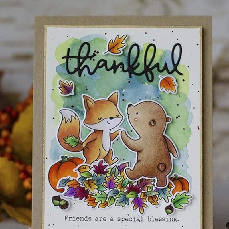 Lottoyday Animal Friends Silicone Clear Stamp and Die Sets for Card Making, DIY Embossing Photo Album Decorative Craft - Image 4